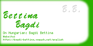 bettina bagdi business card